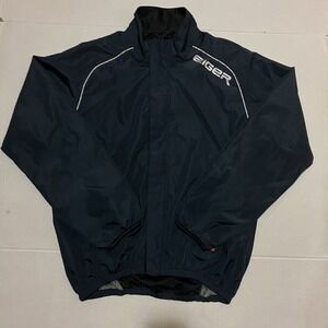 Eiger Extreme Gear Full Zip‎ Mock Neck Navy Jacket Mens Size Large L Outdoor